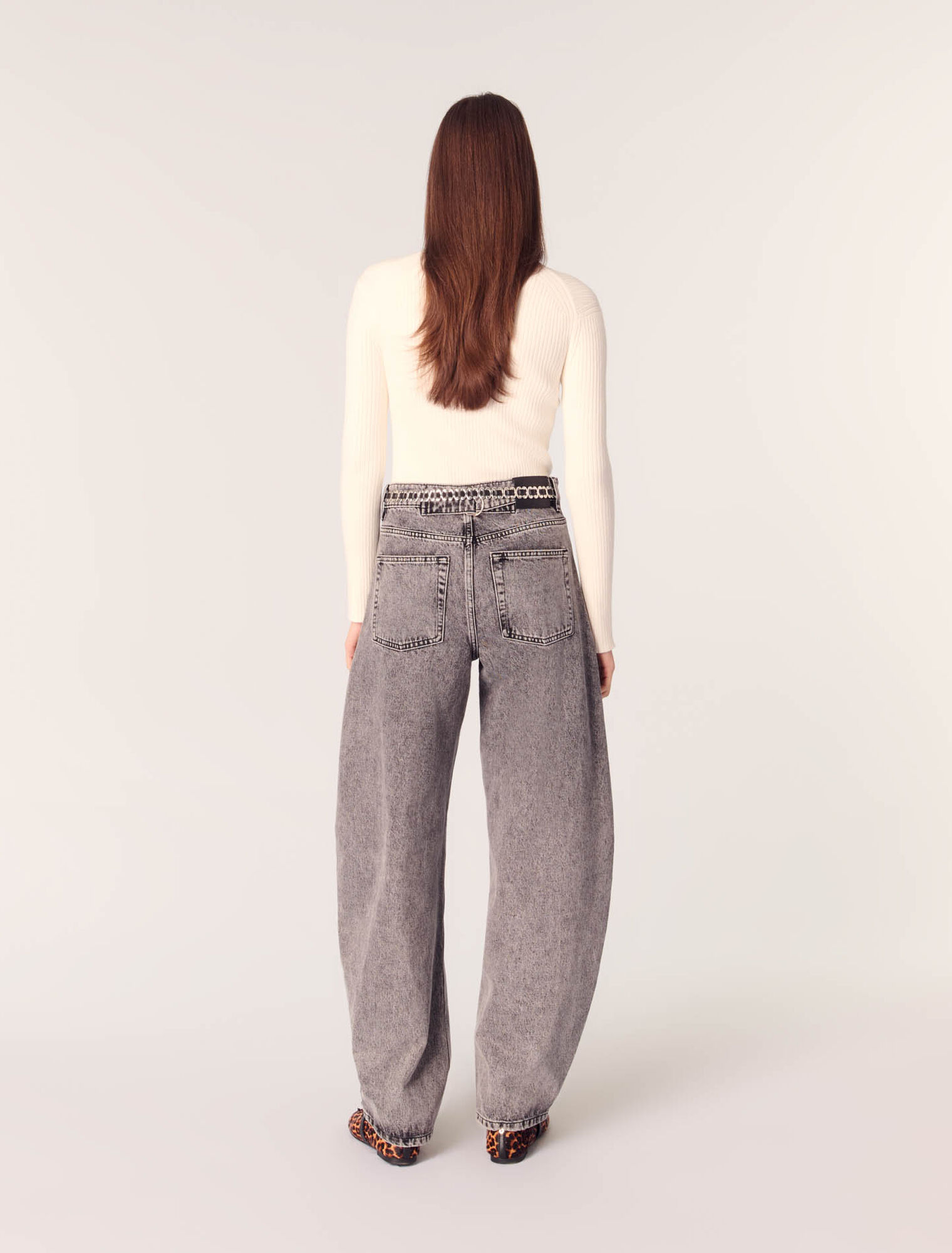 Pull en maille côtelée