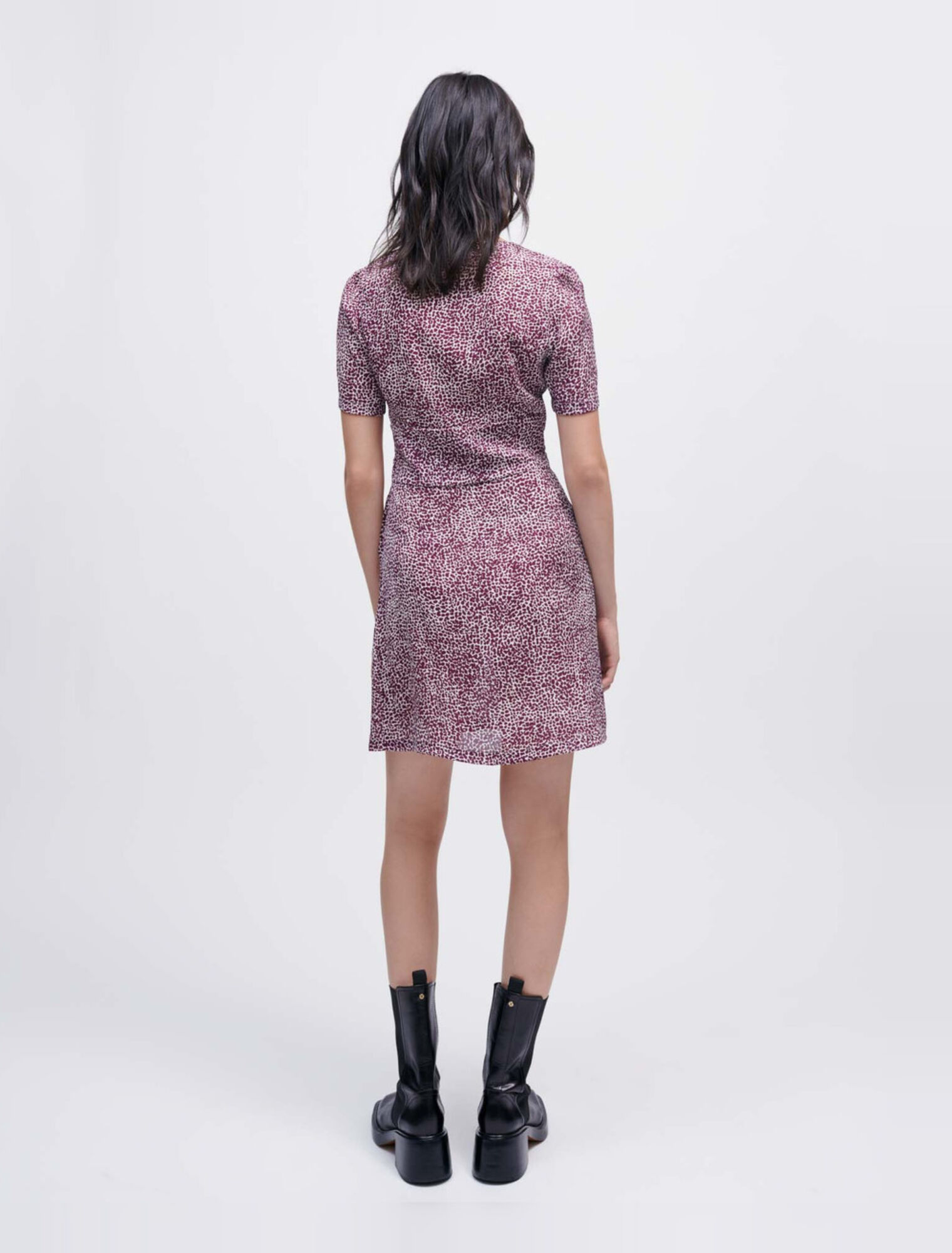 Robe imprimée léopard twistée devant
