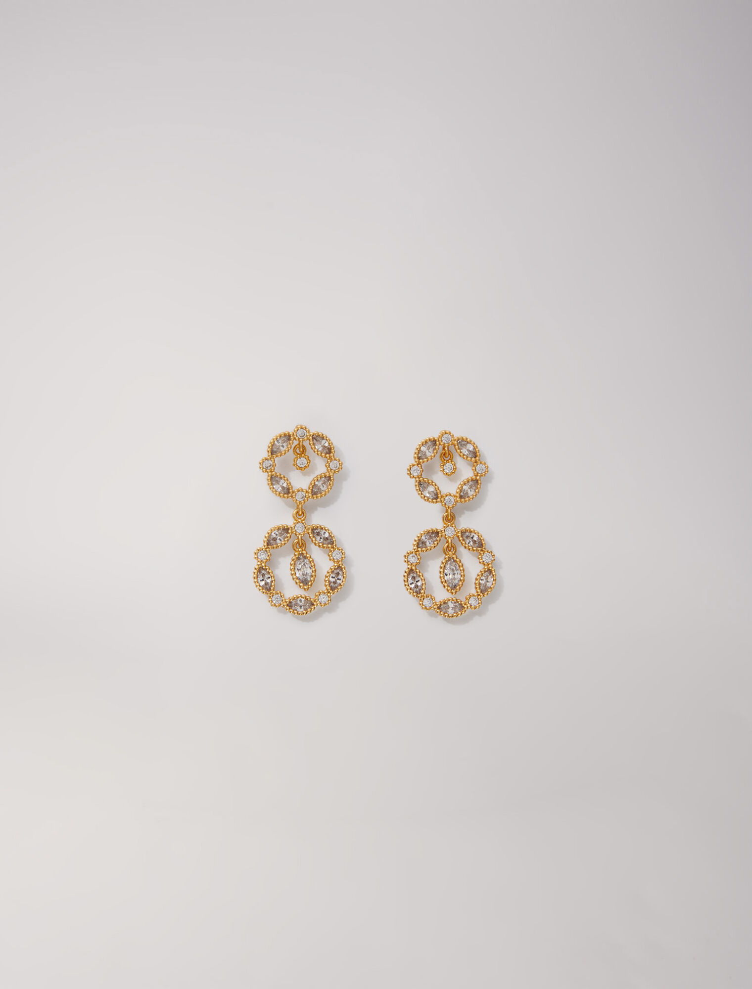 Boucles d'oreilles pendantes à strass