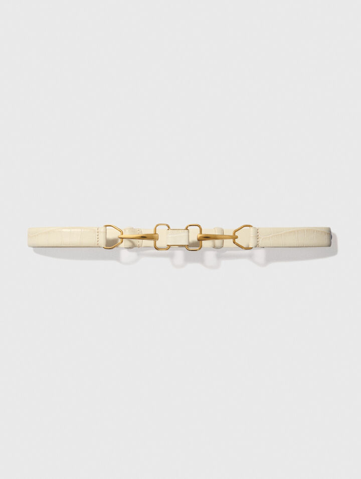 Ceinture en cuir et boucle mors