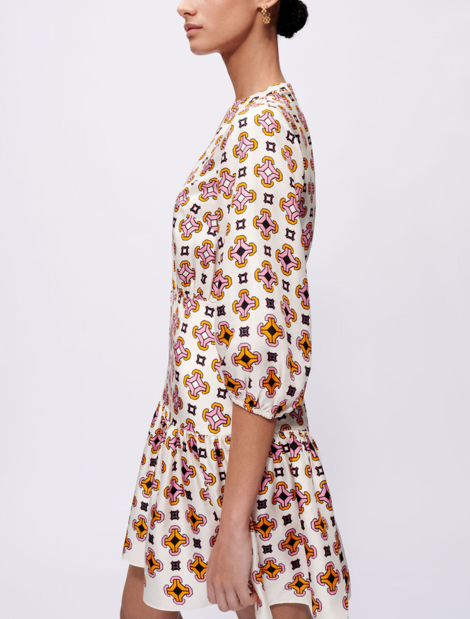 Robe en soie imprimée