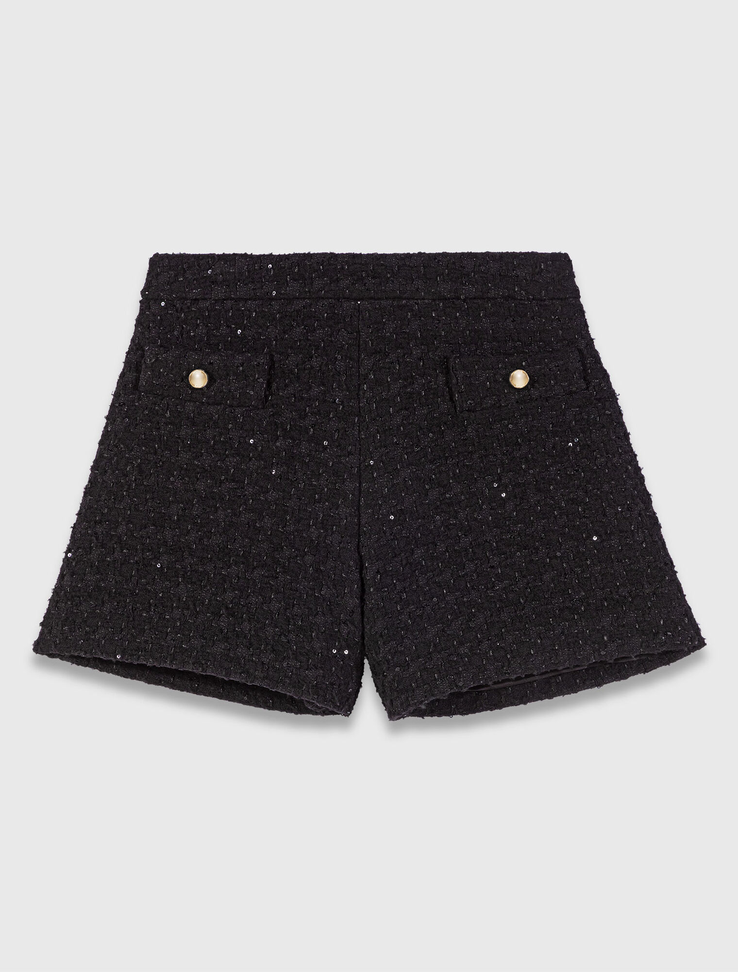 Short en tweed avec strass