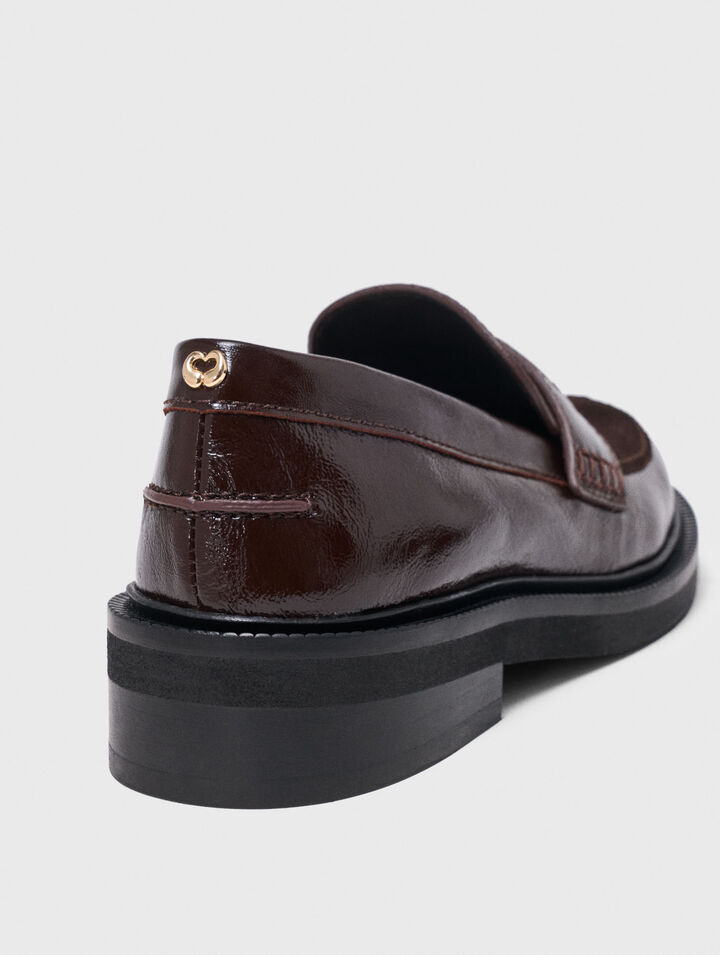 Mocassins en mix cuir et su&egrave;de