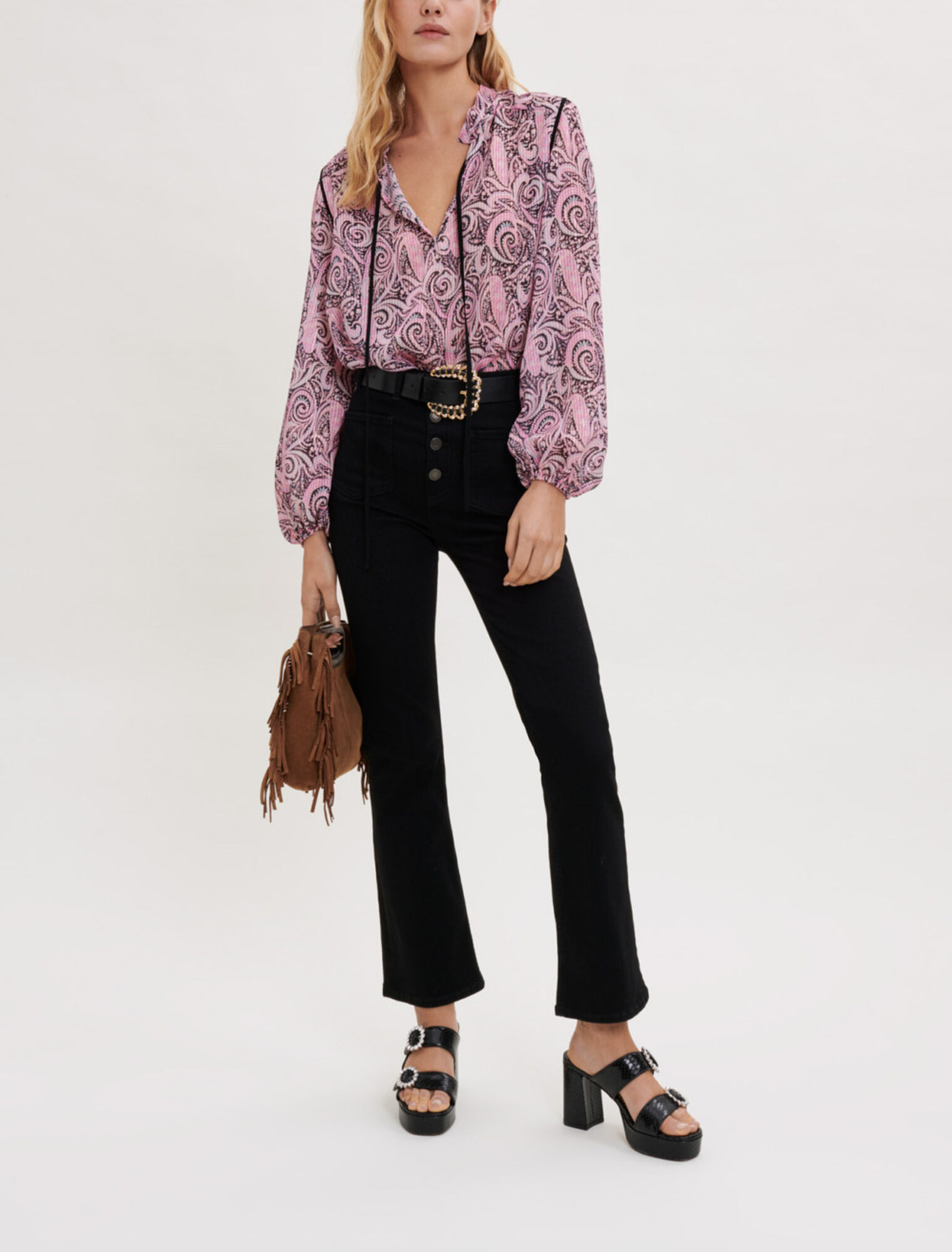 Top fluide imprimé Paisley 