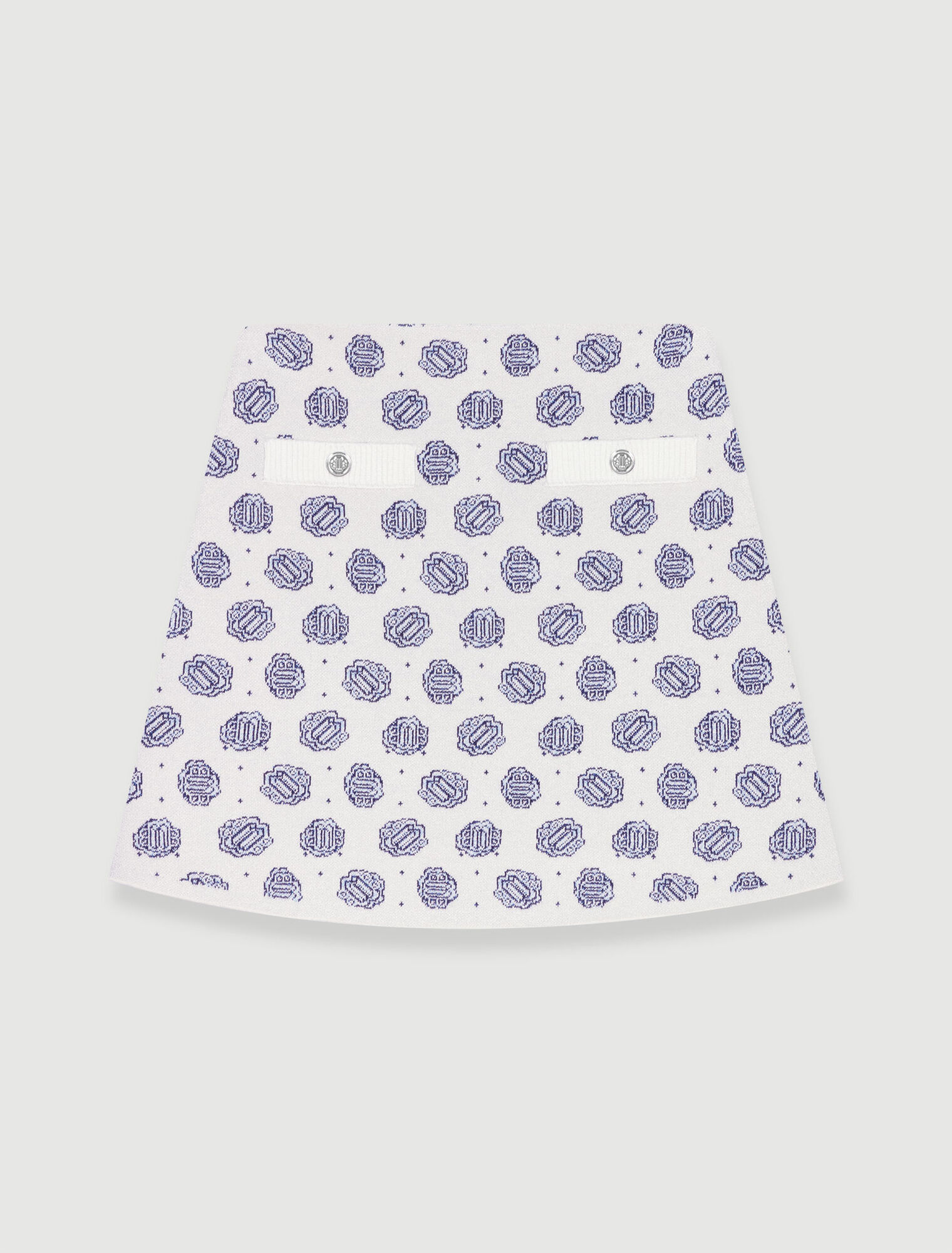 Jupe en maille à monogramme