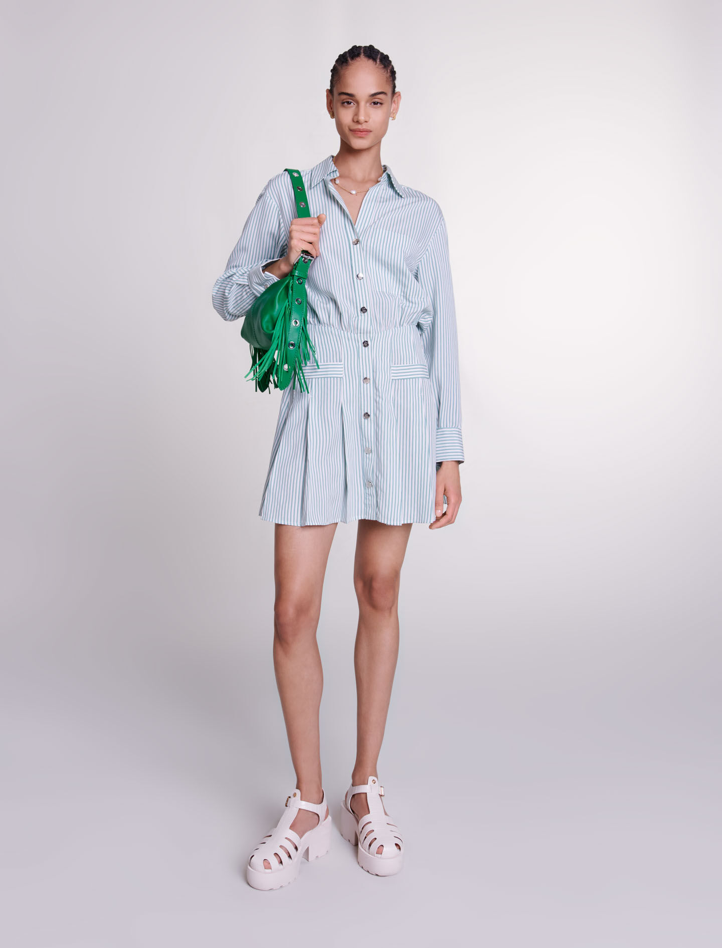 Robe chemise a rayures