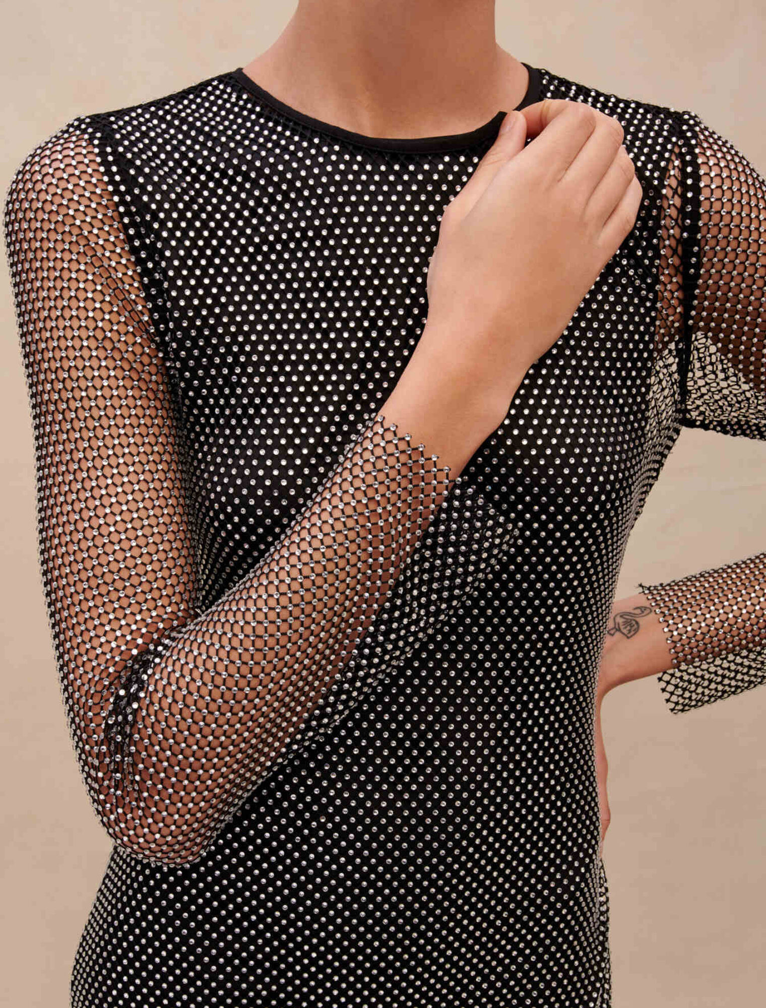 Robe courte à strass