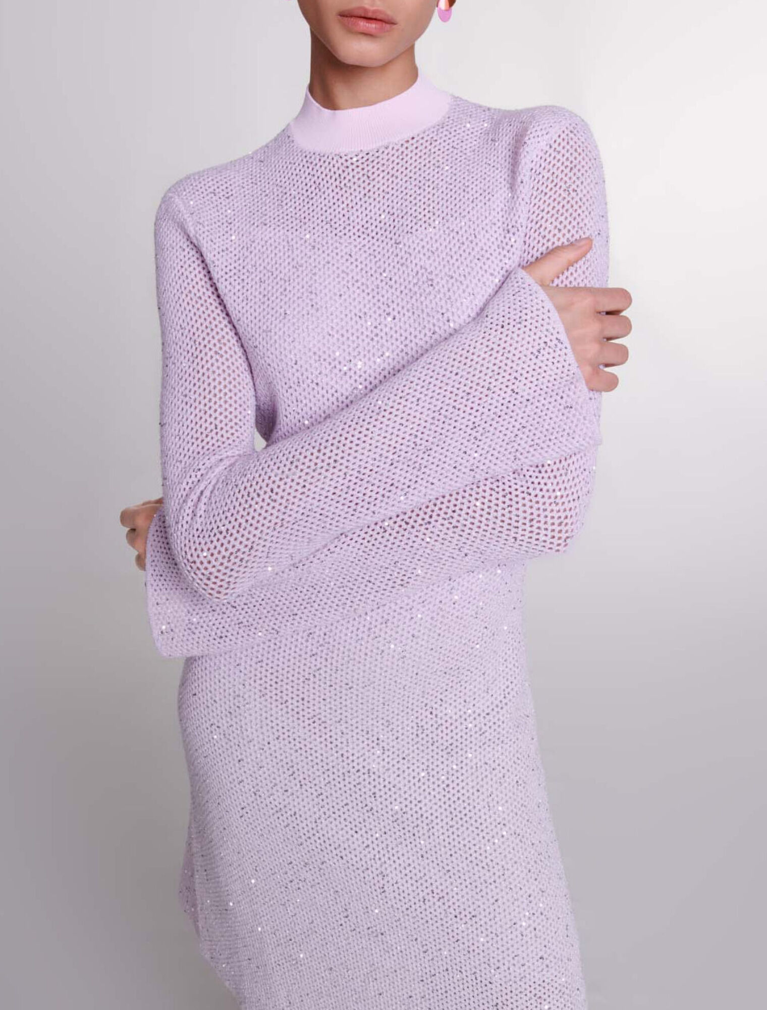 Robe en maille semi-transparente