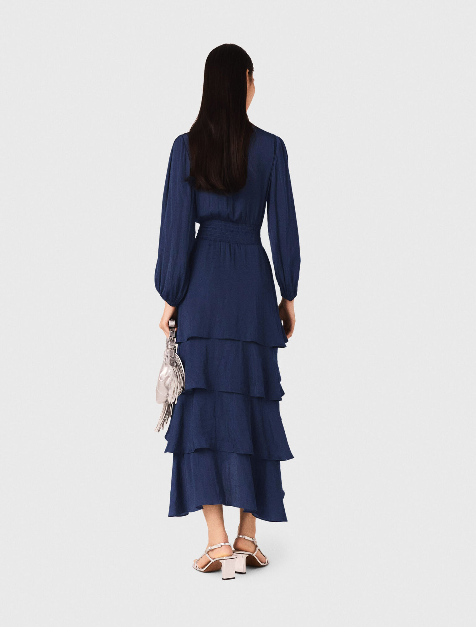 Robe longue à volants