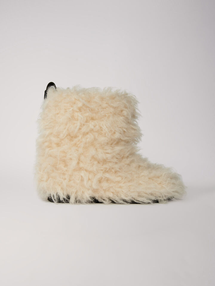Bottines en fausse fourrure
