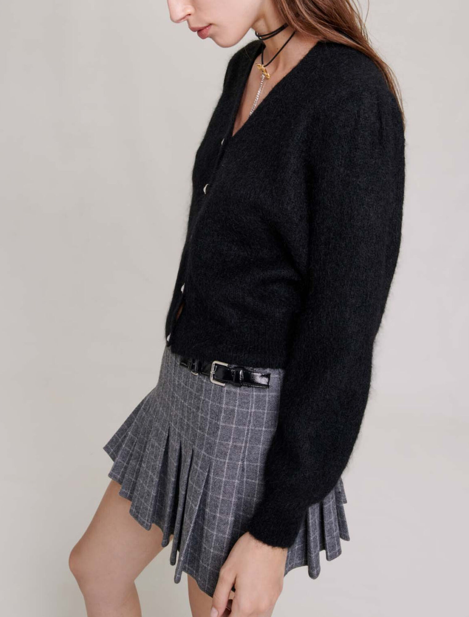 Cardigan en laine et mohair