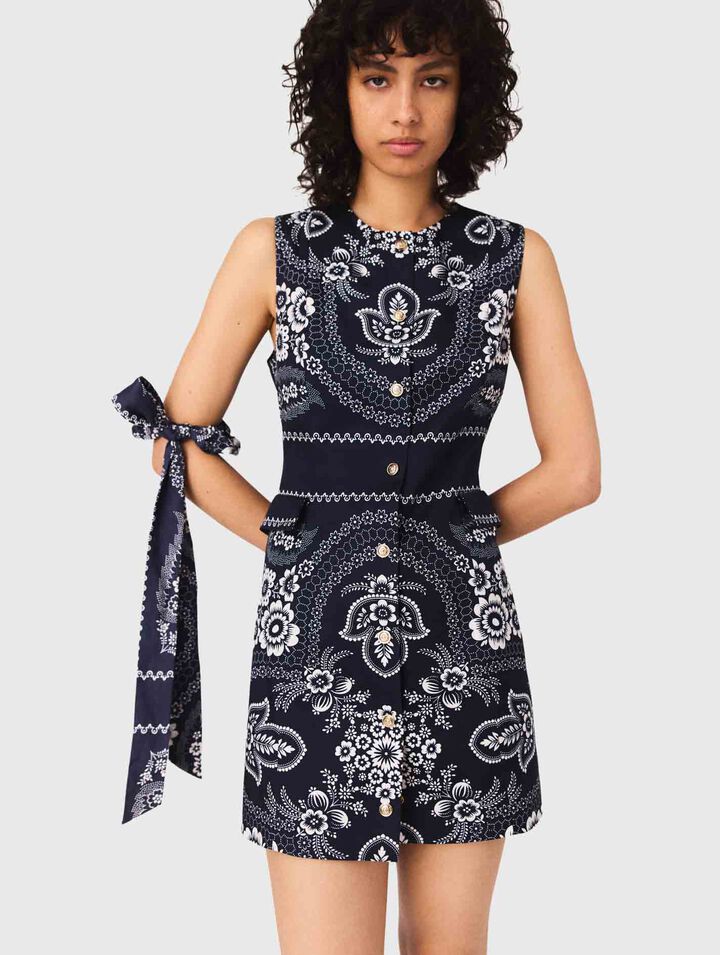 Robe droite imprimée