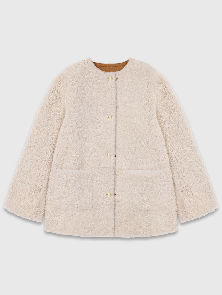 Manteau réversible en cuir