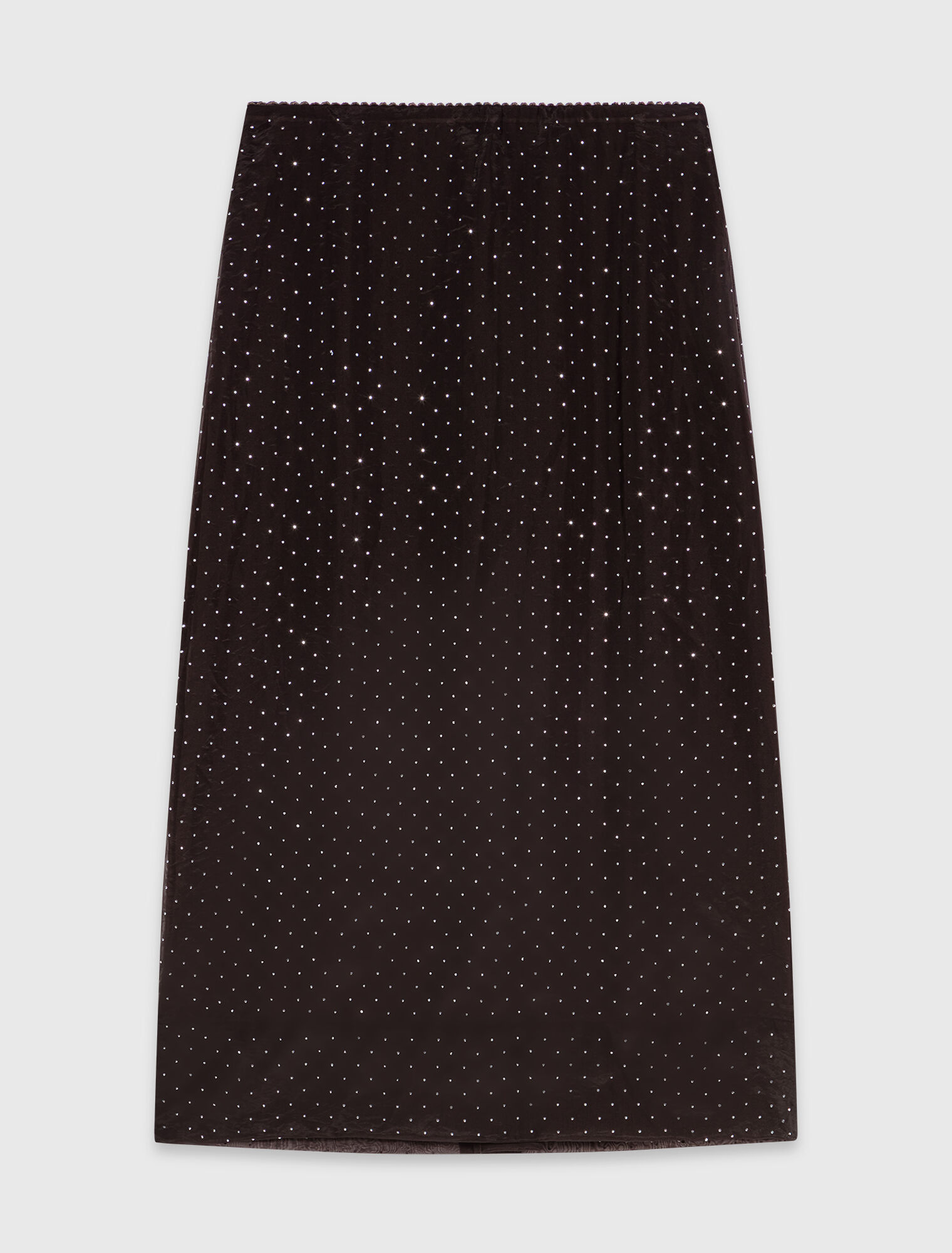 Jupe midi strass&eacute;e