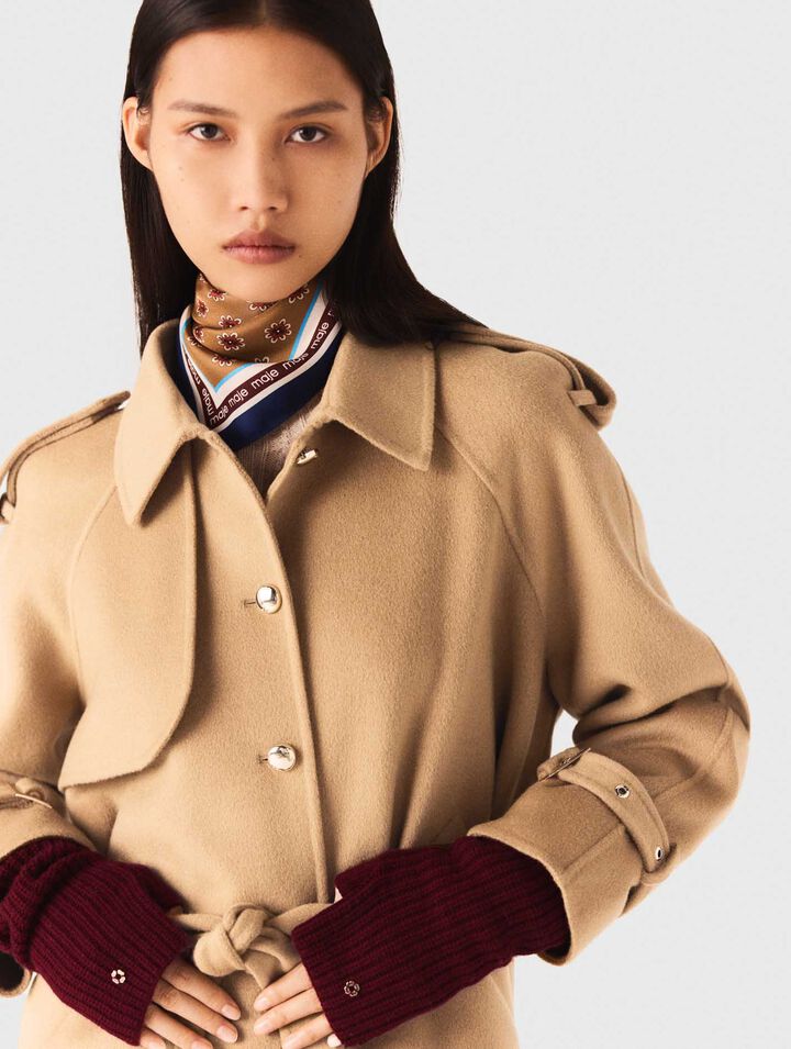 Manteau court double face