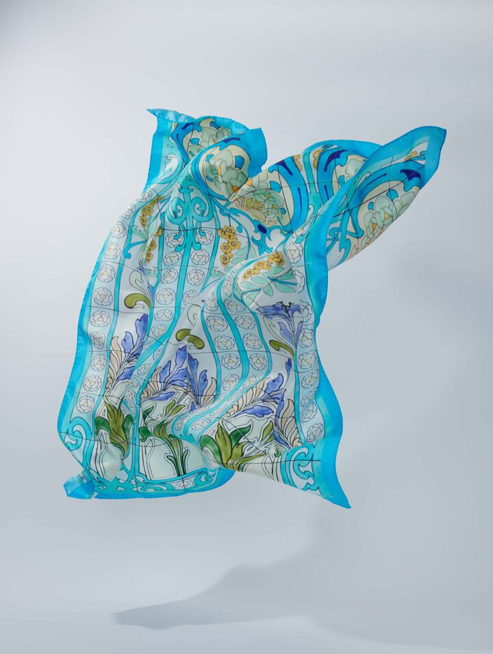 Foulard en soie imprimé Mozaïque