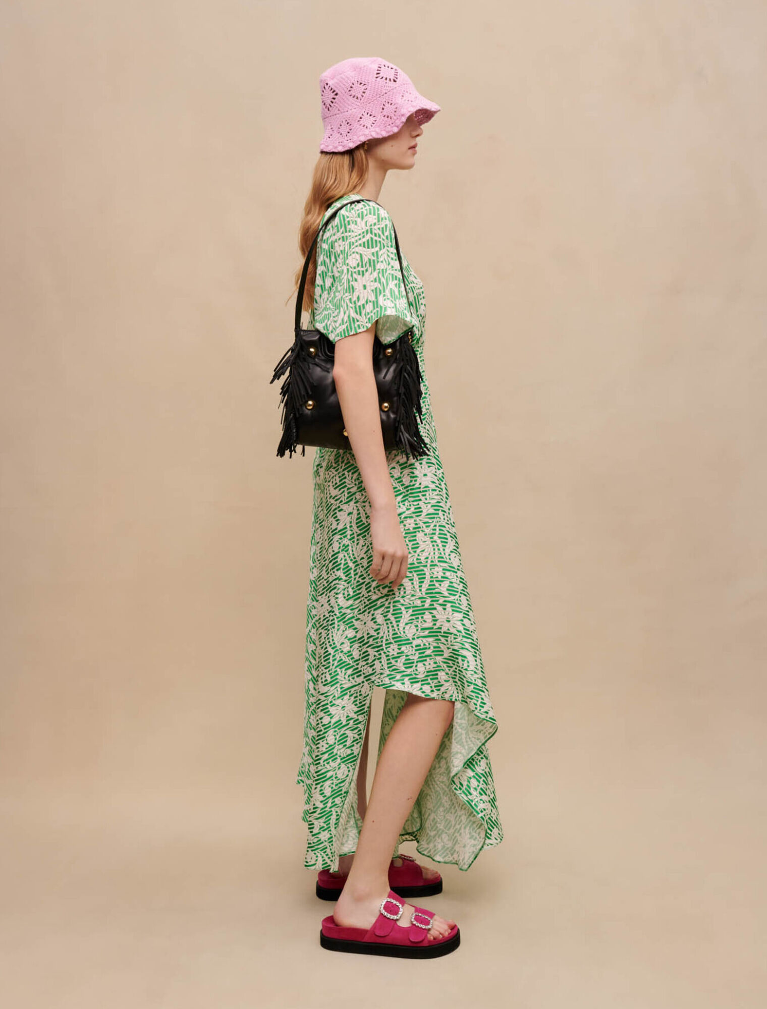 Robe longue asymétrique