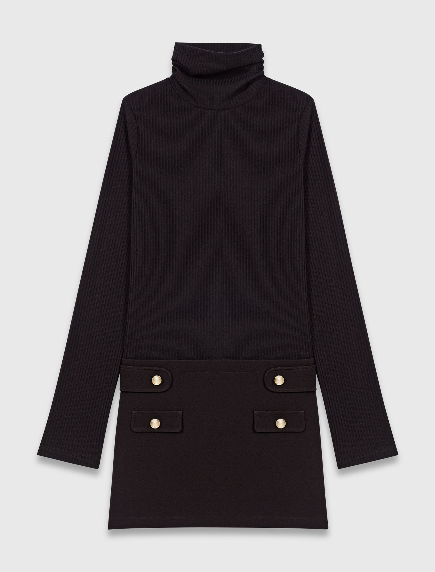 Robe courte avec col montant