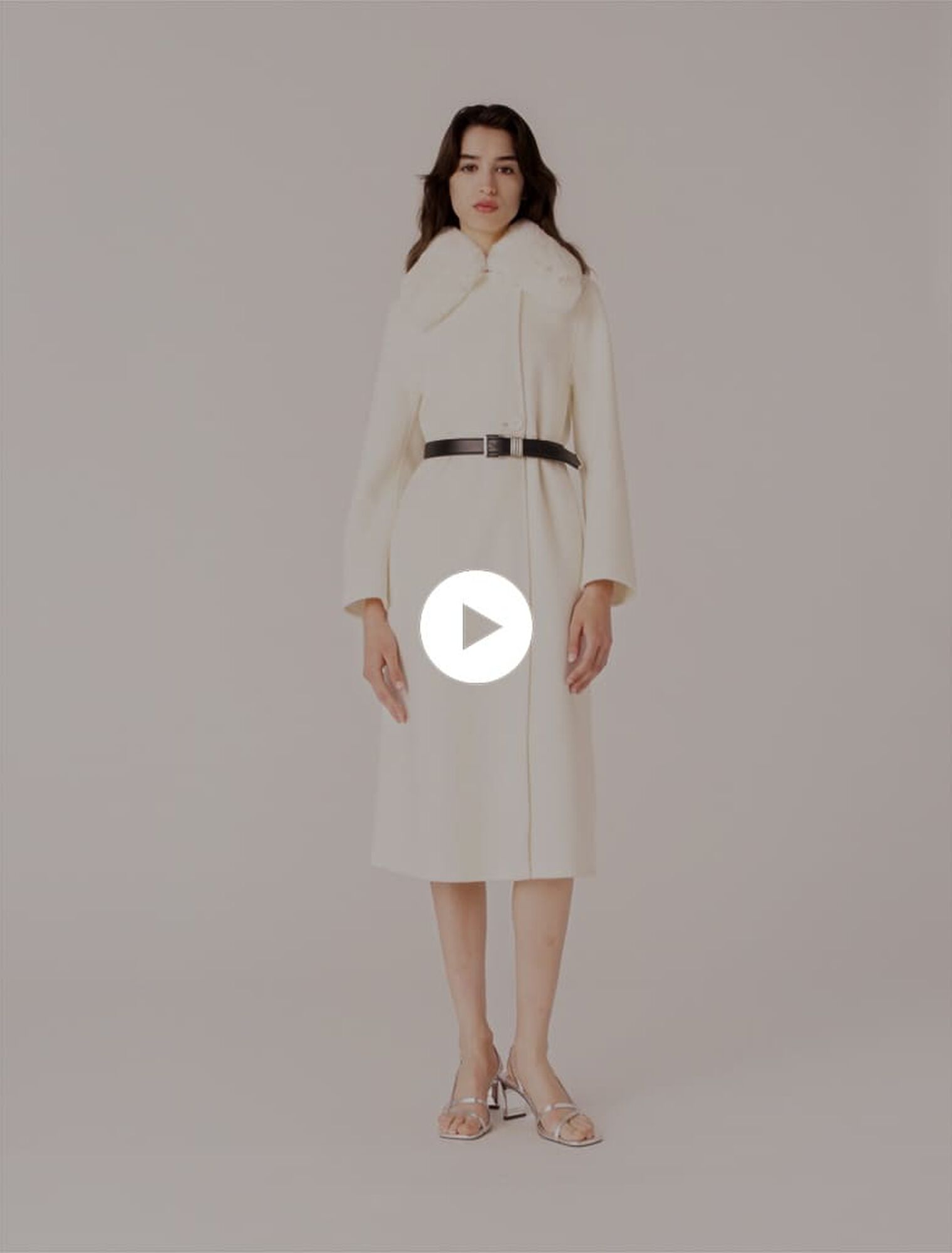 Manteau long double face