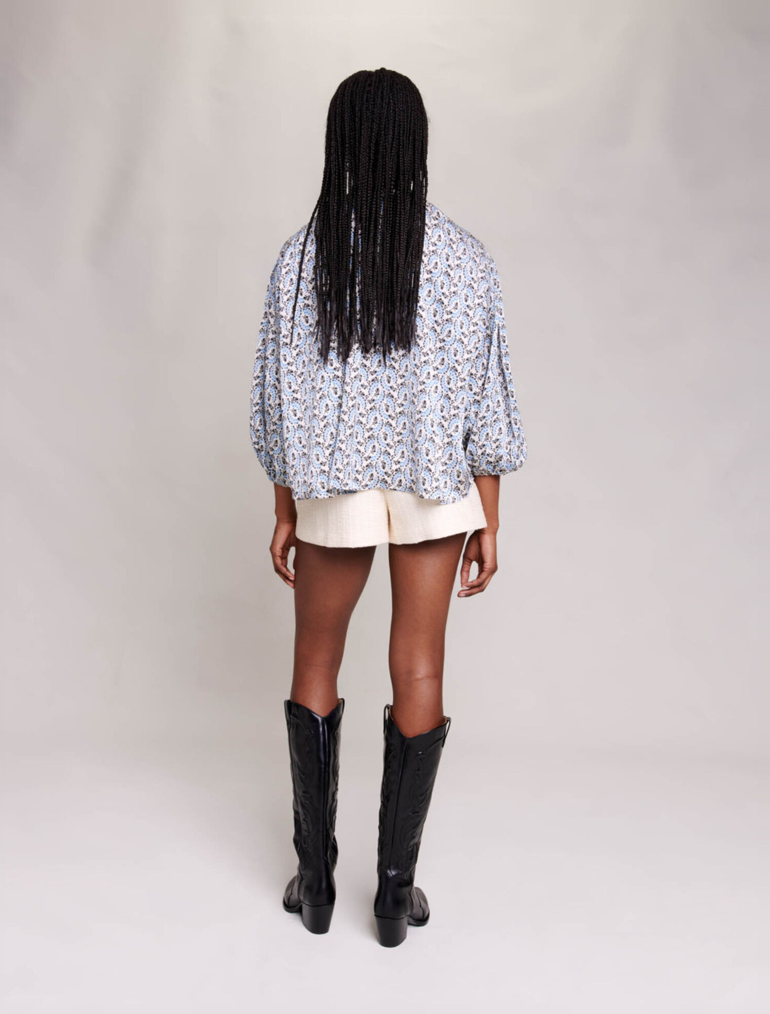 Blouse large satinée