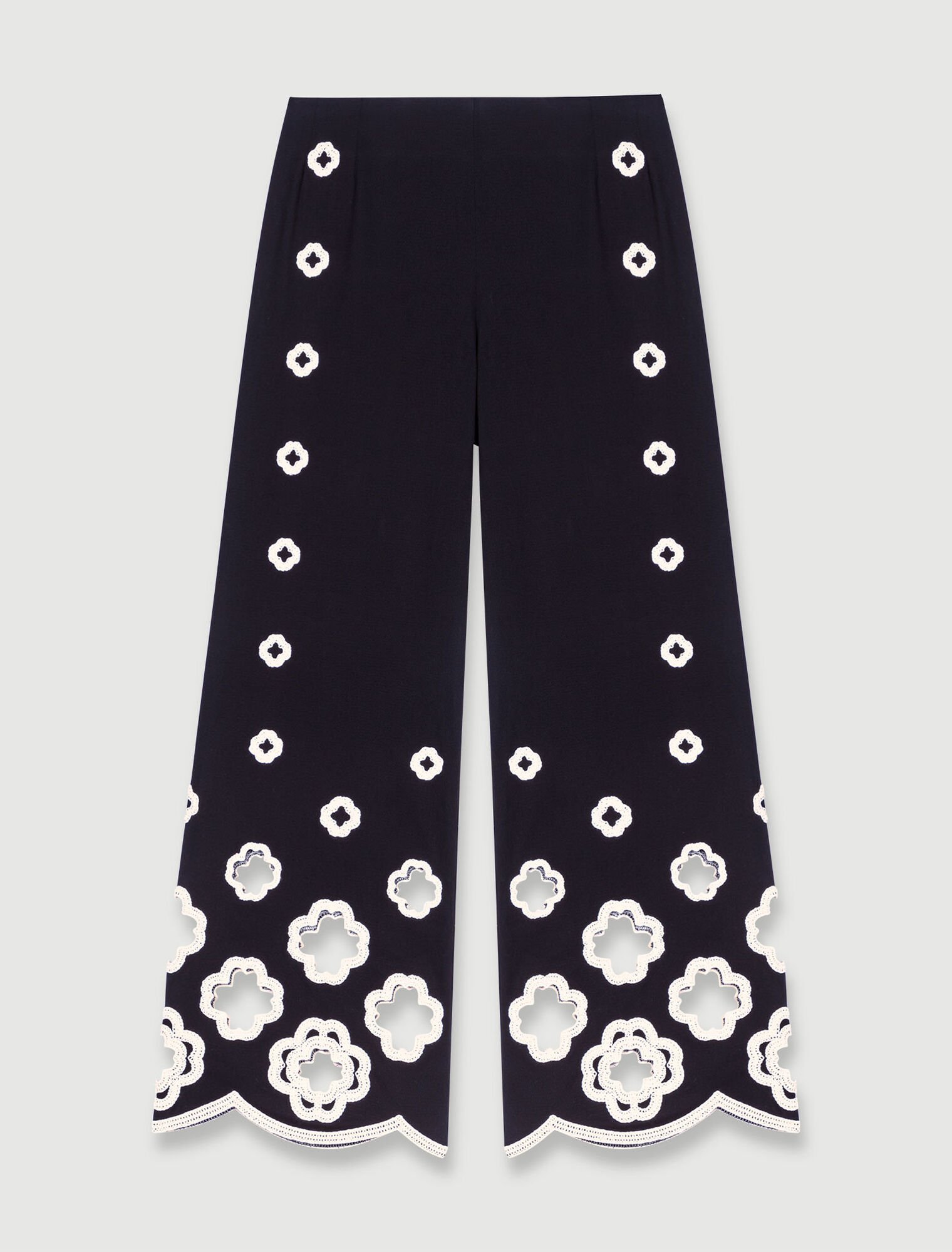 Pantalon large à crochet