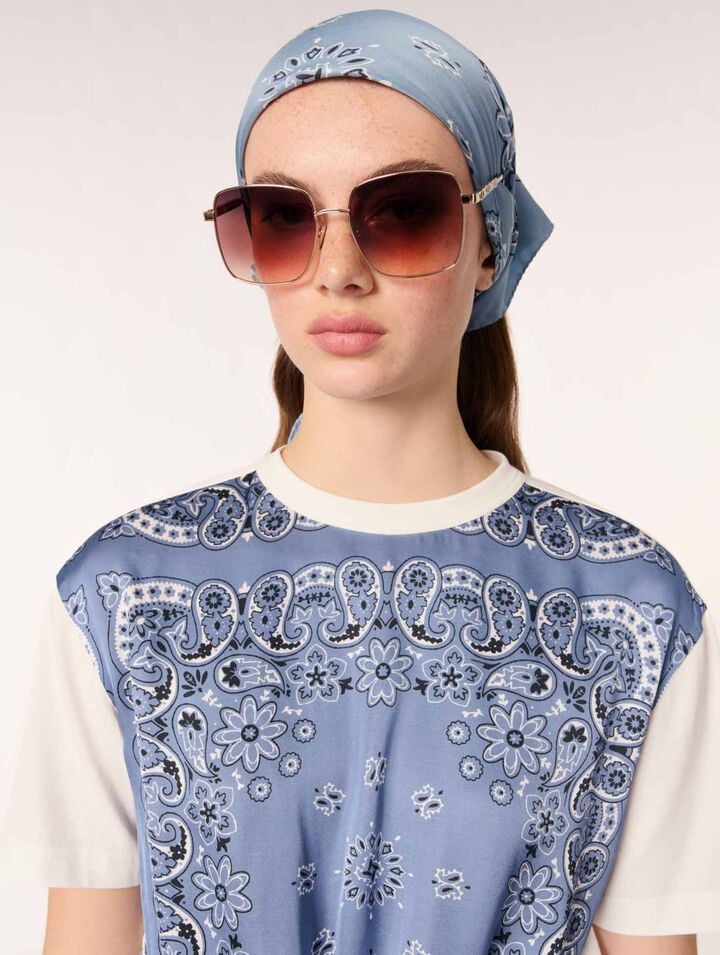 Tee-shirt noué avec imprimé