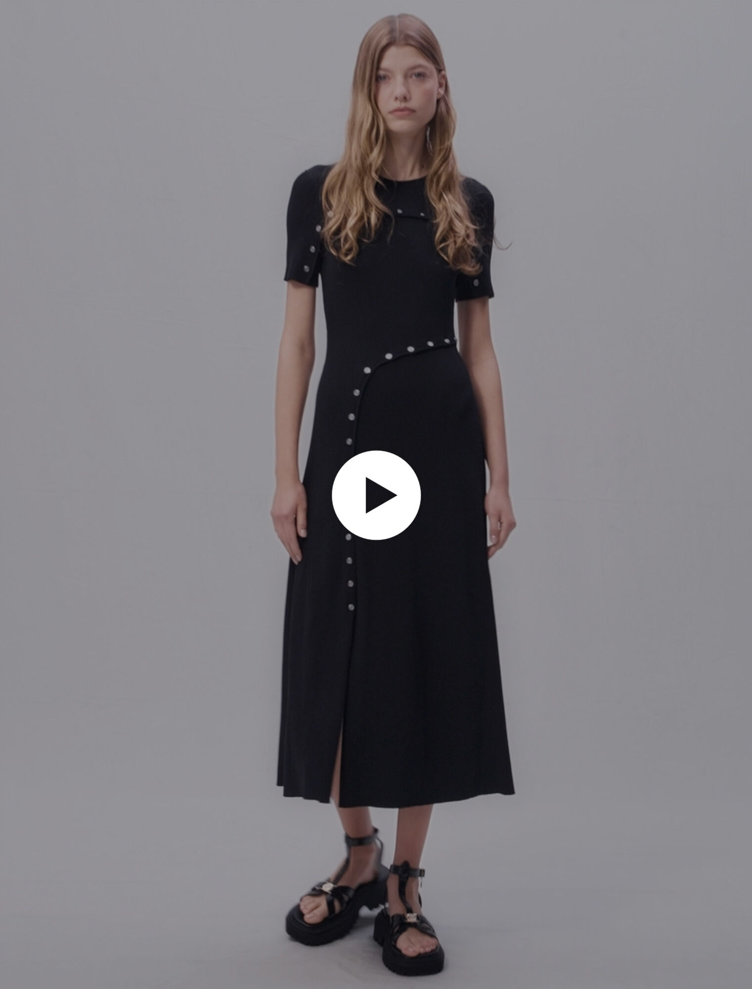 Robe longue en maille