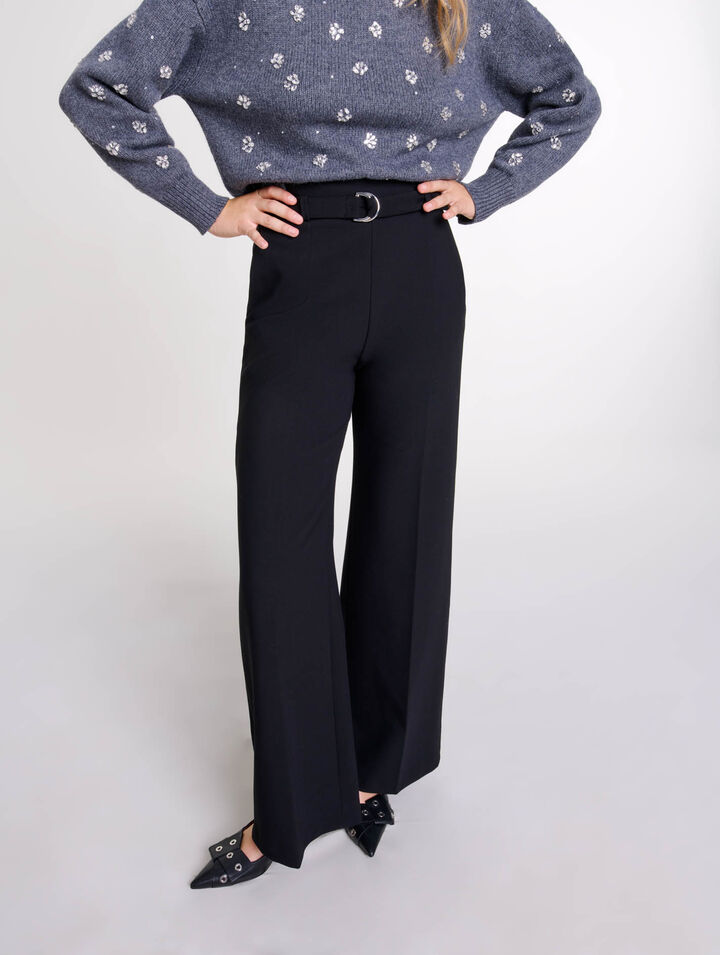 Pantalon large avec ceinture
