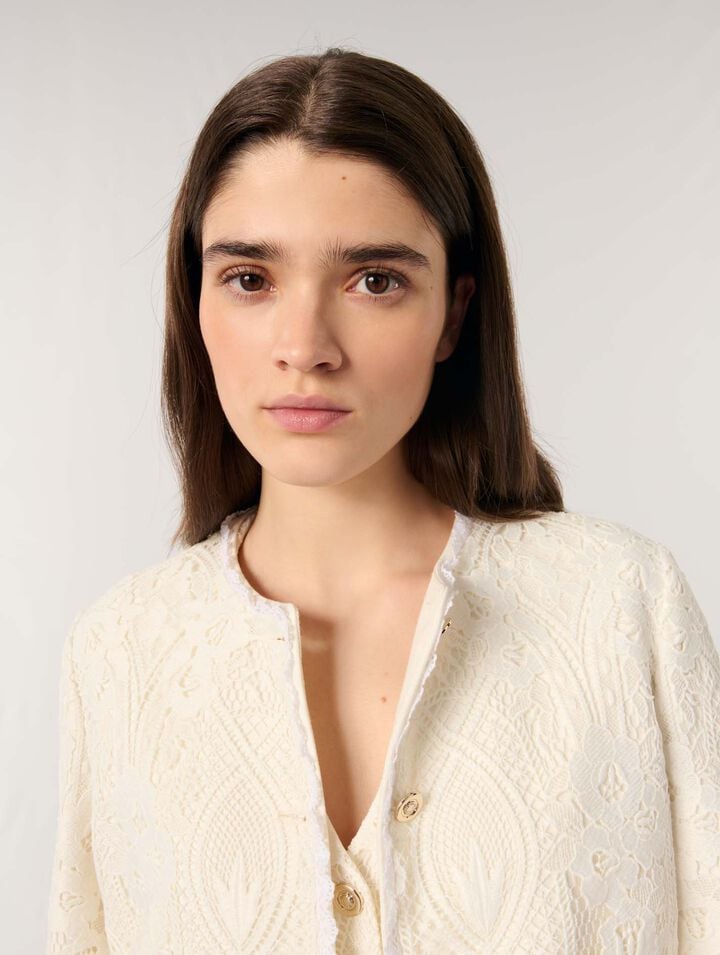 Veste courte en guipure