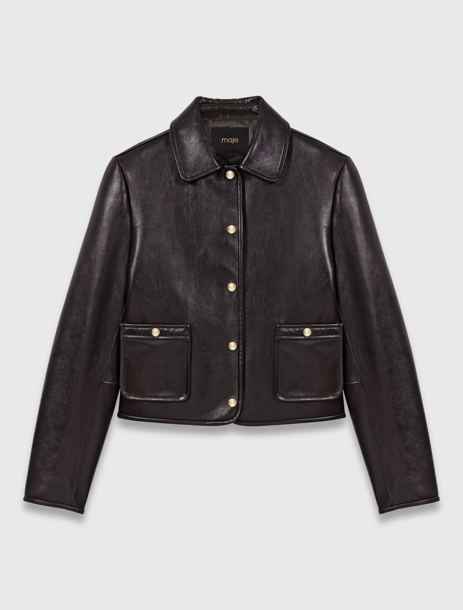 Veste courte en cuir