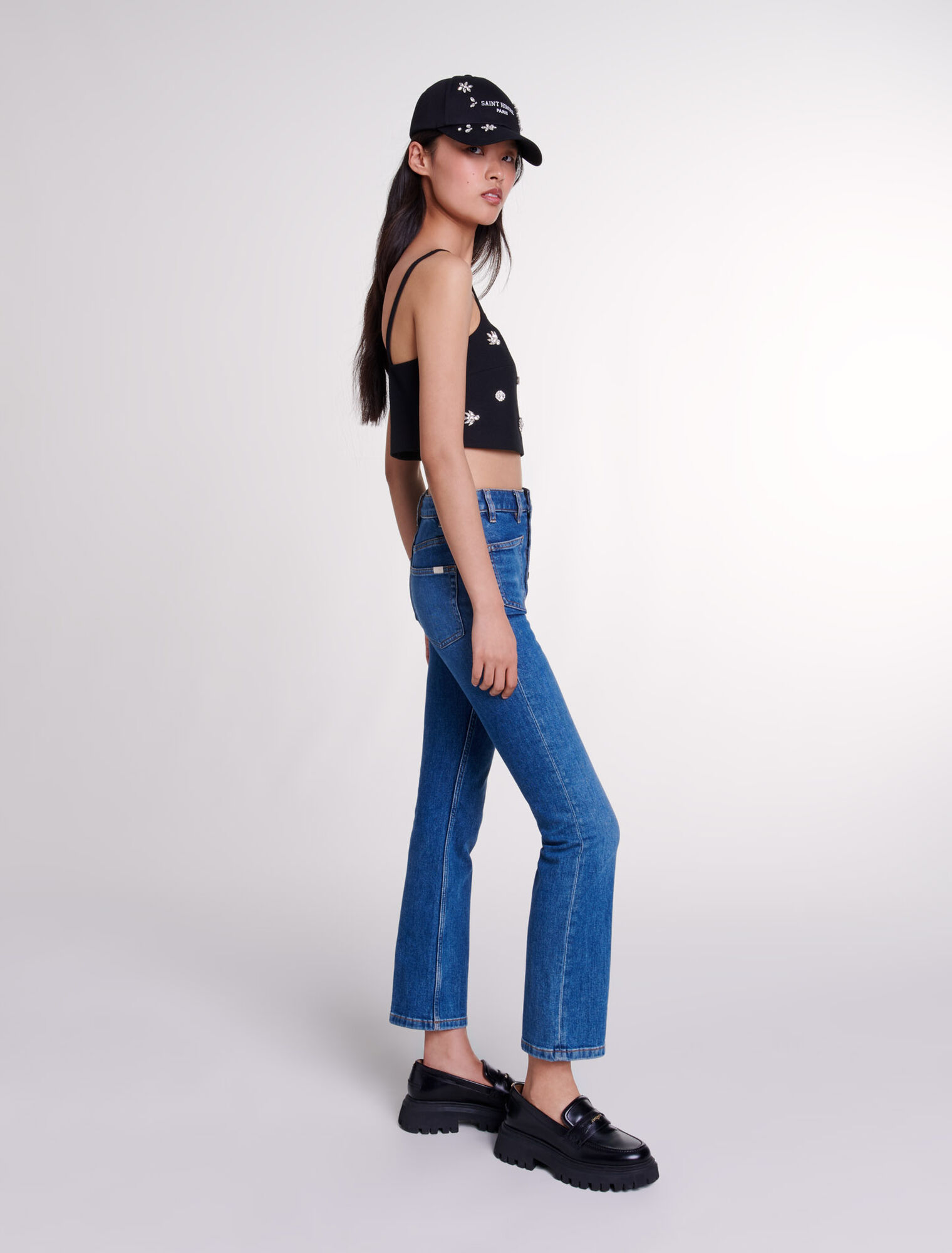 Crop top à strass