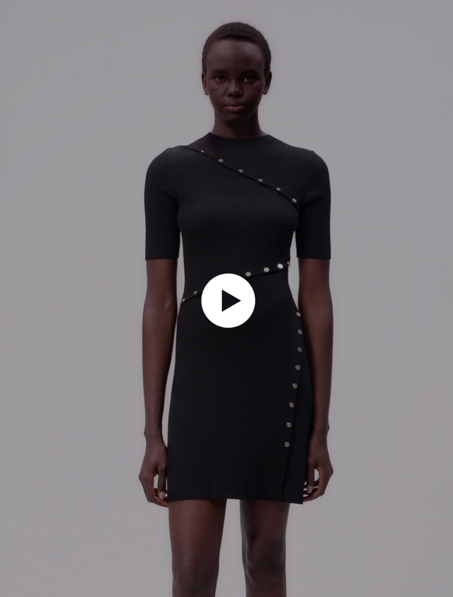 Robe en maille côtelée