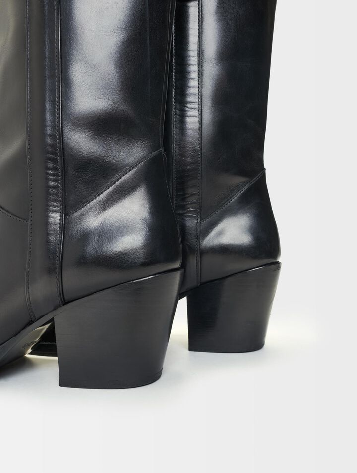 Bottes western en cuir