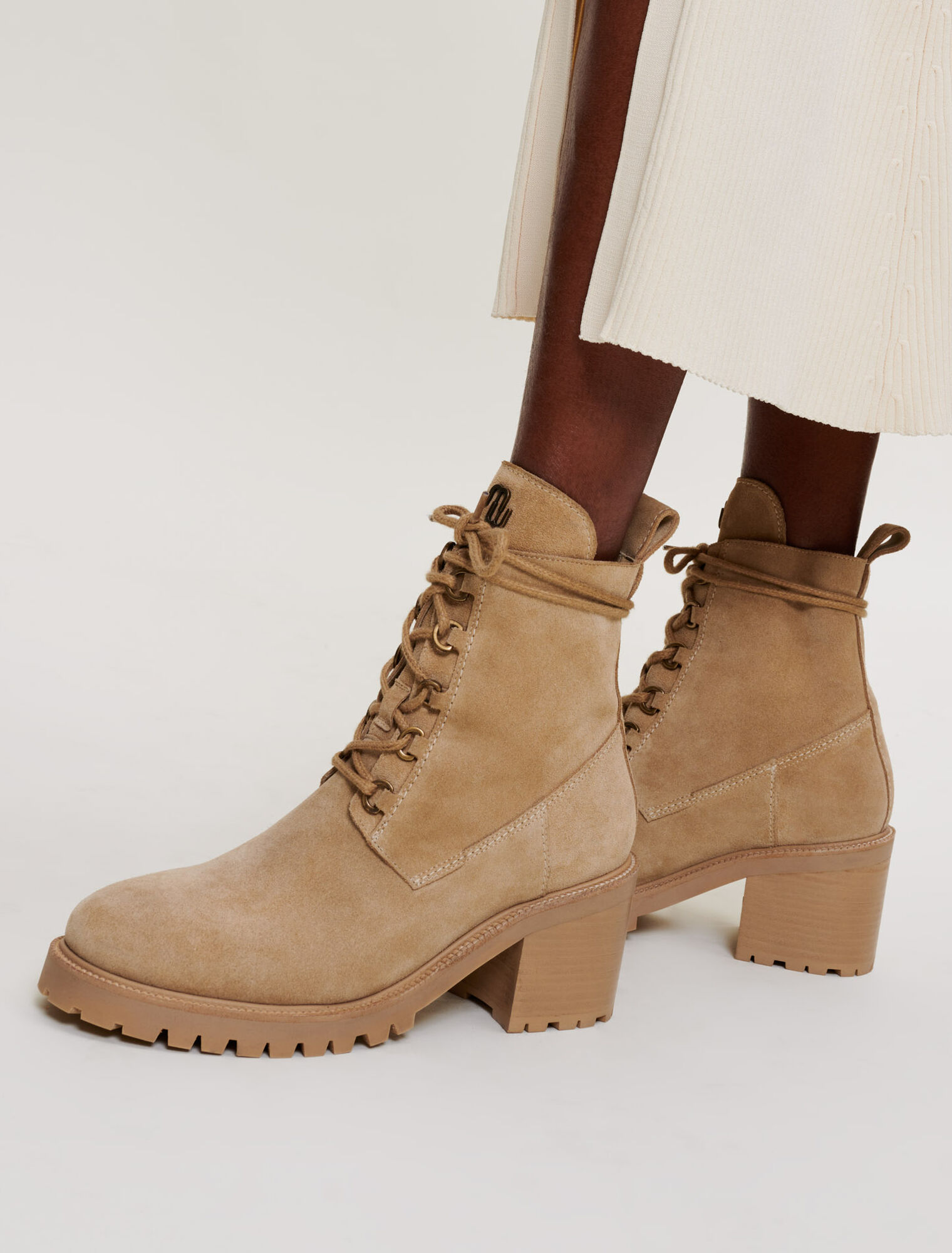 Bottines cuir suède