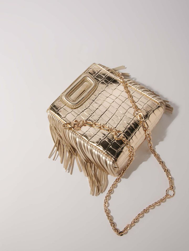 Sac M Mini en cuir effet croco