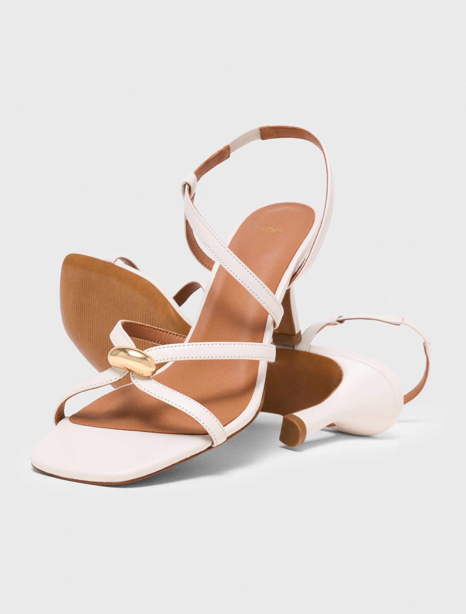 Sandales multibrides en cuir