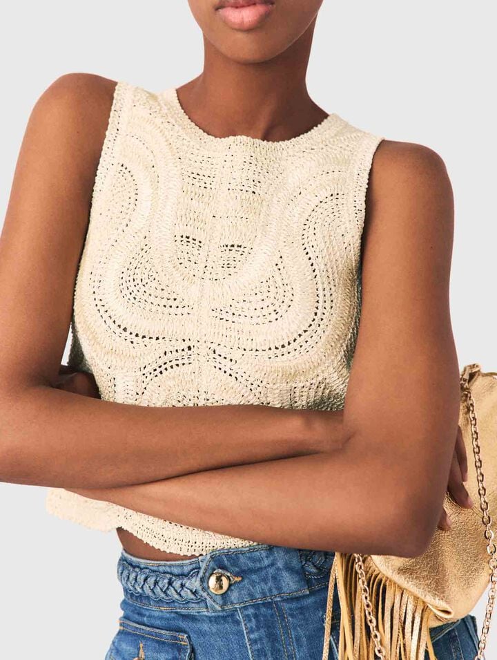 Top sans manches en crochet