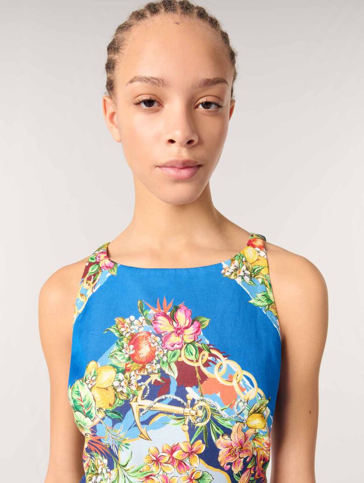 Robe droite imprimée