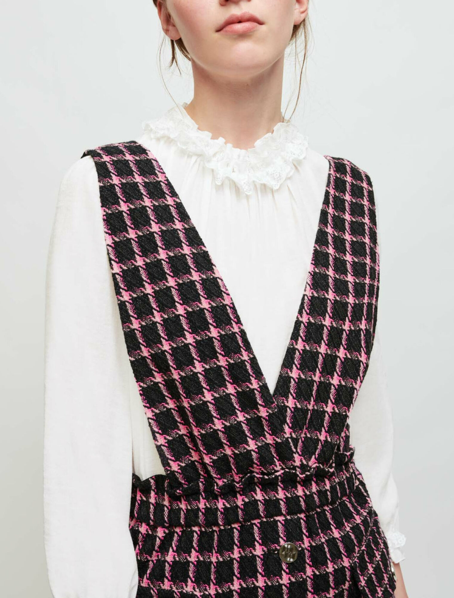 Robe à bretelles à carreaux
