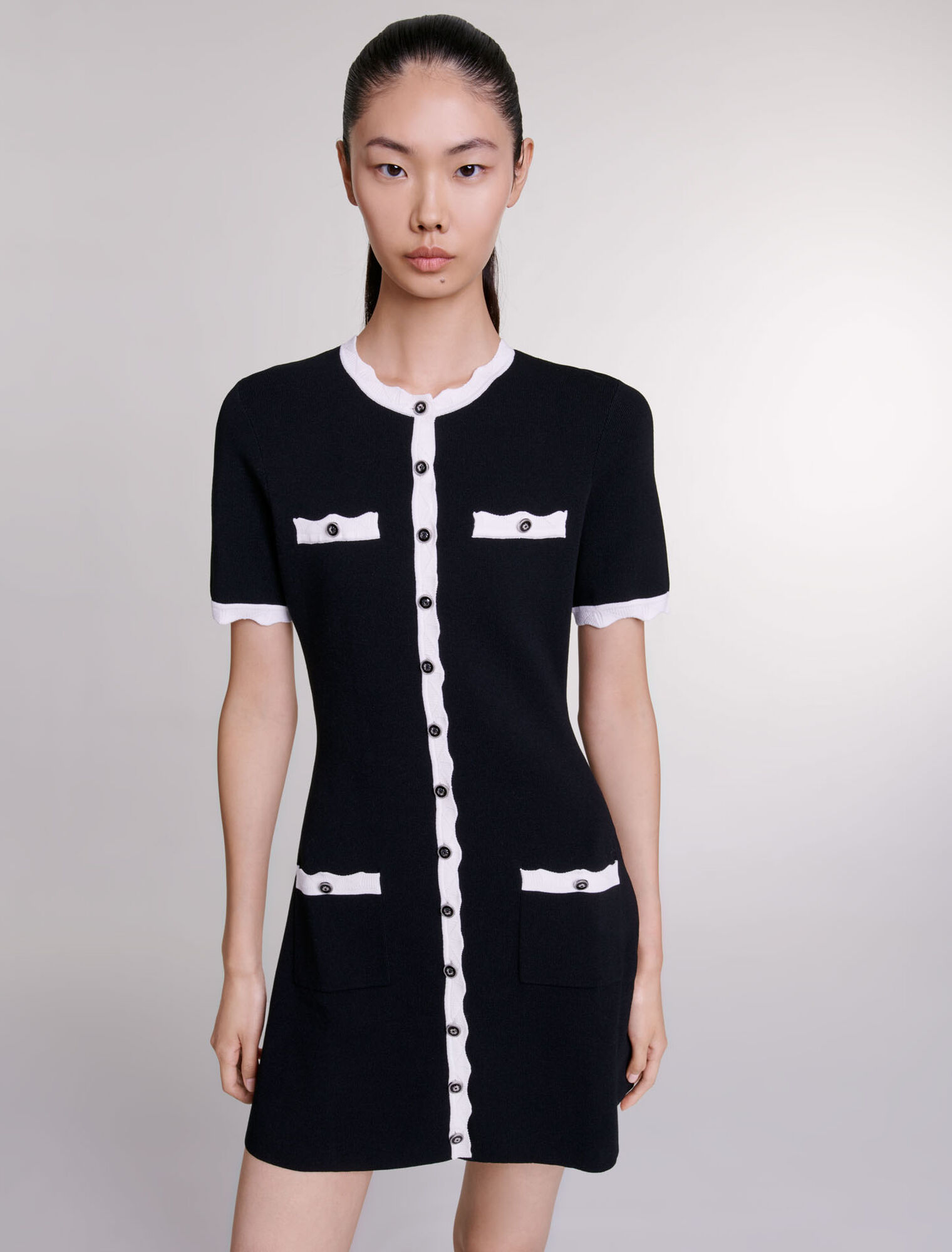 Robe courte en maille