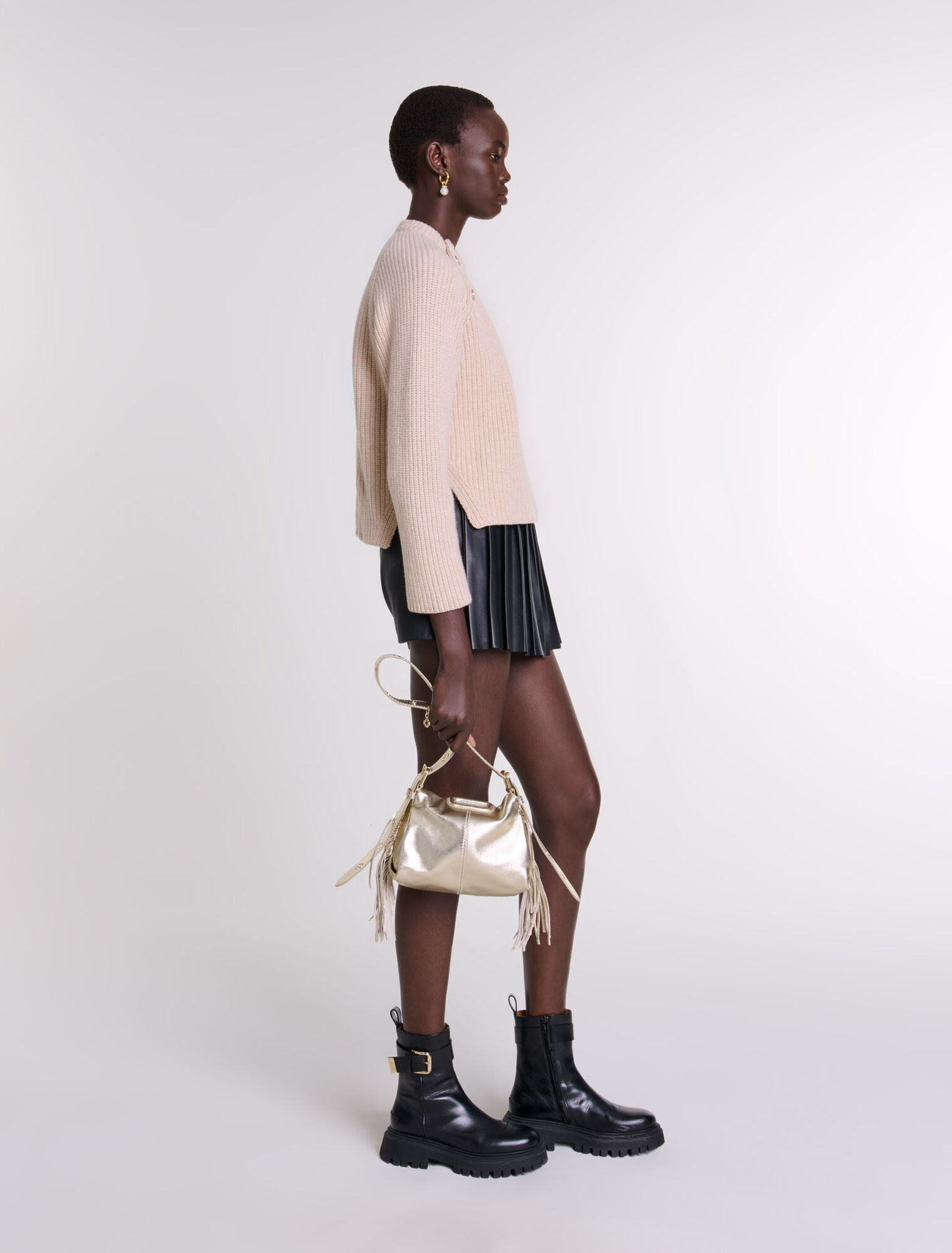 Short trompe l'œil en cuir