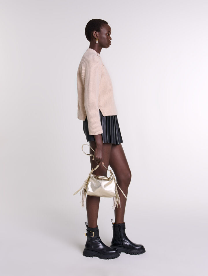 Short trompe l'œil en cuir