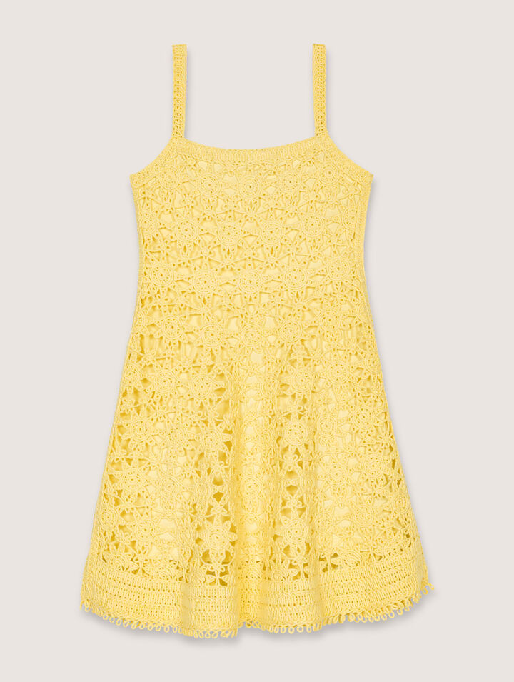 Robe Courte À Bretelles En Crochet - Maje - Modalova
