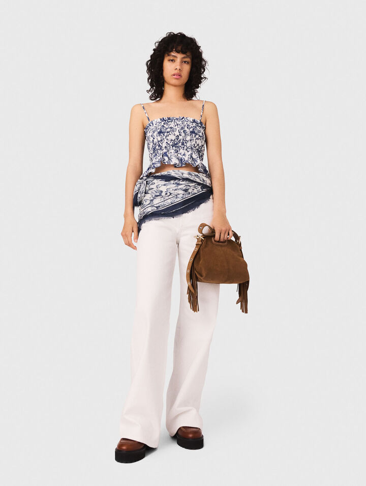 Top smocke imprim&eacute;