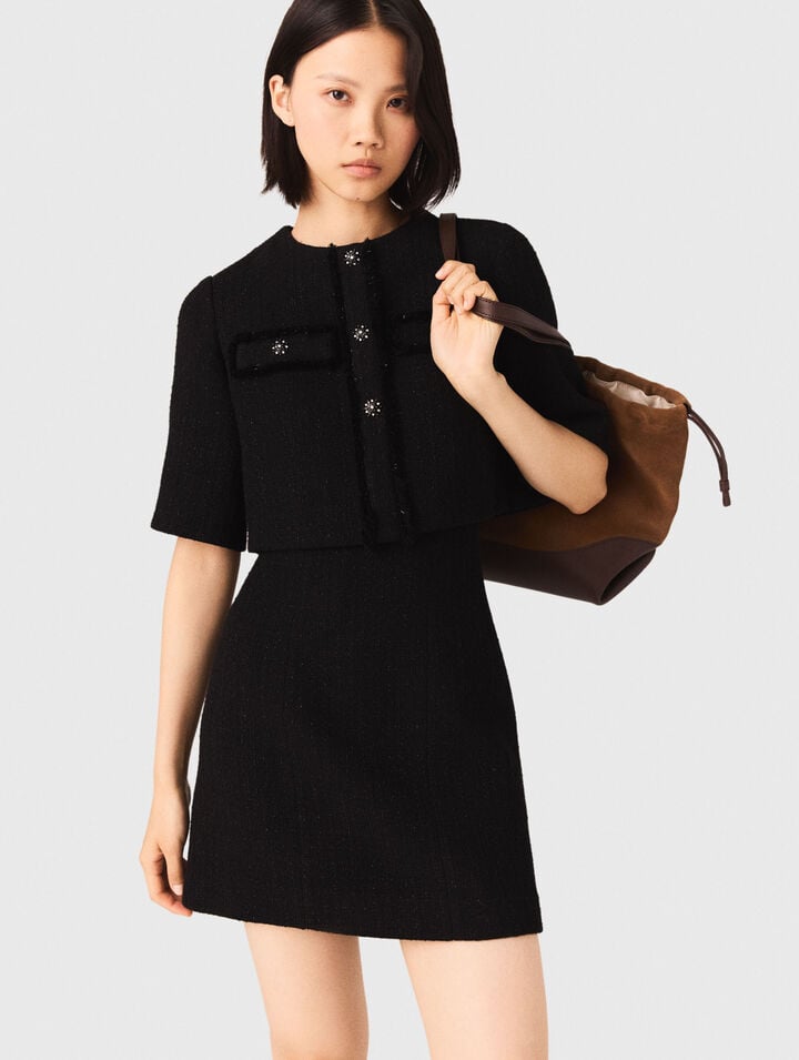 Robe 2 en 1 en tweed 