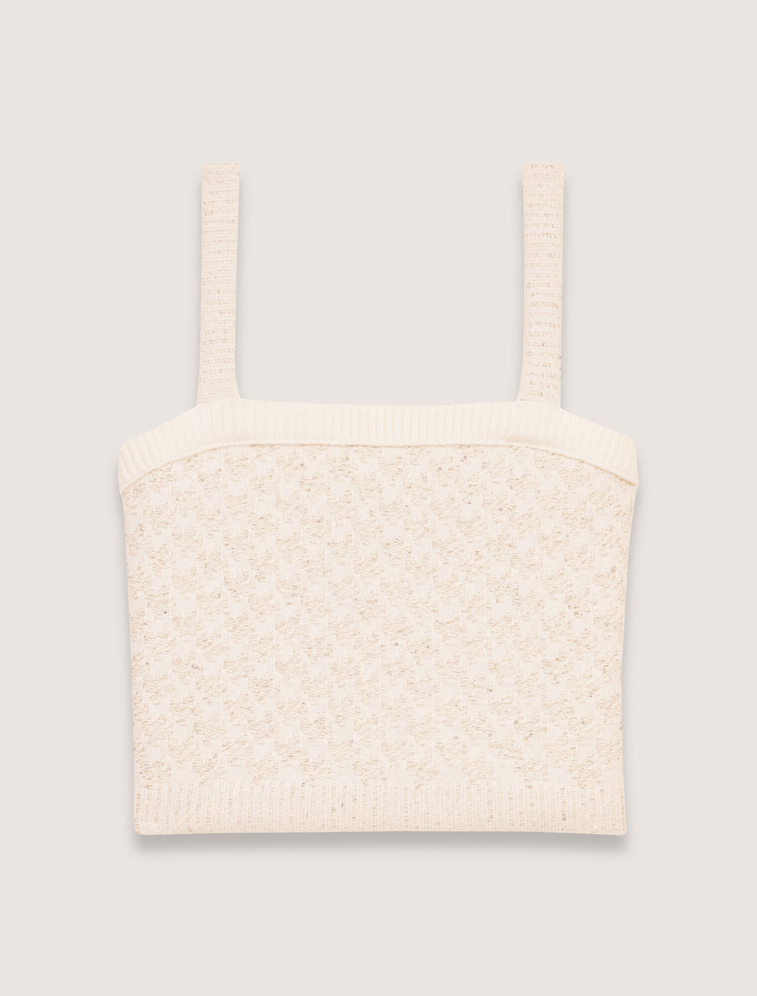 Top court en maille effet tweed