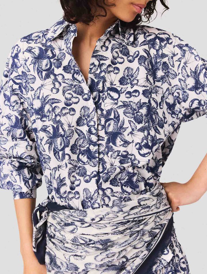 Chemise longue imprimée