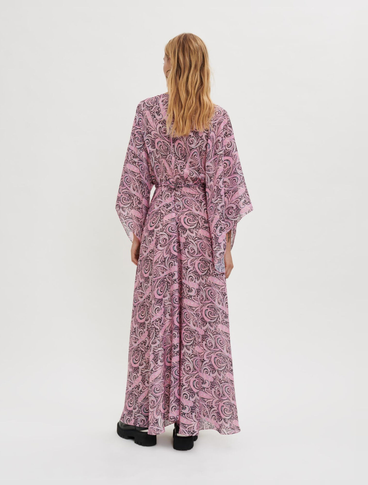 Robe foulard fluide à imprimé Paisley