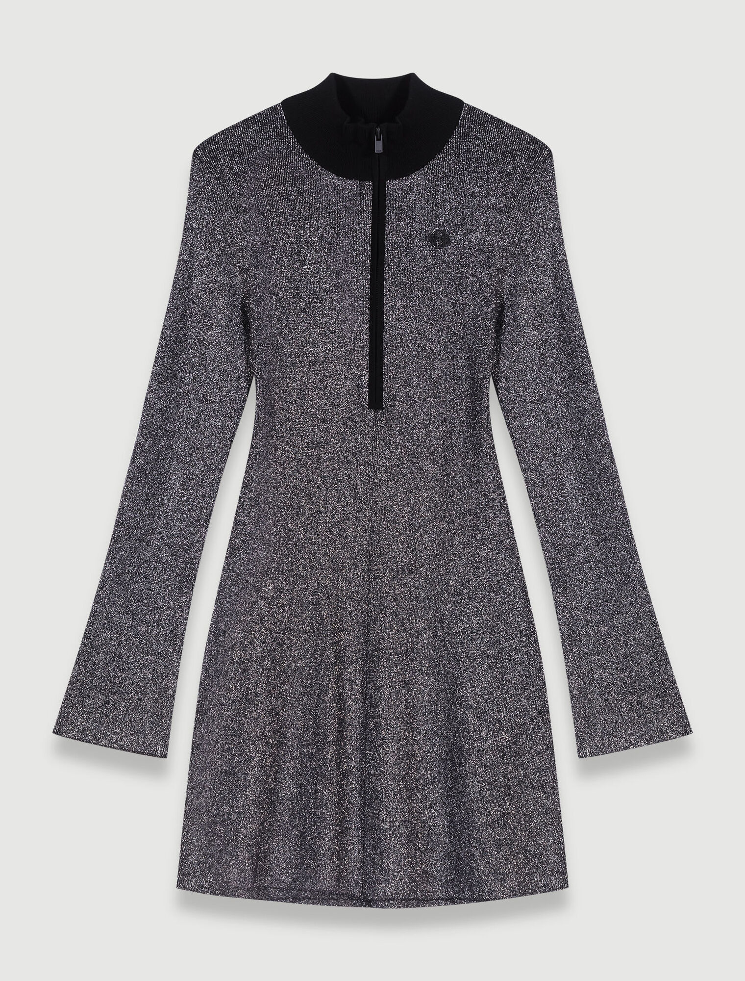 Robe courte en maille pailletée