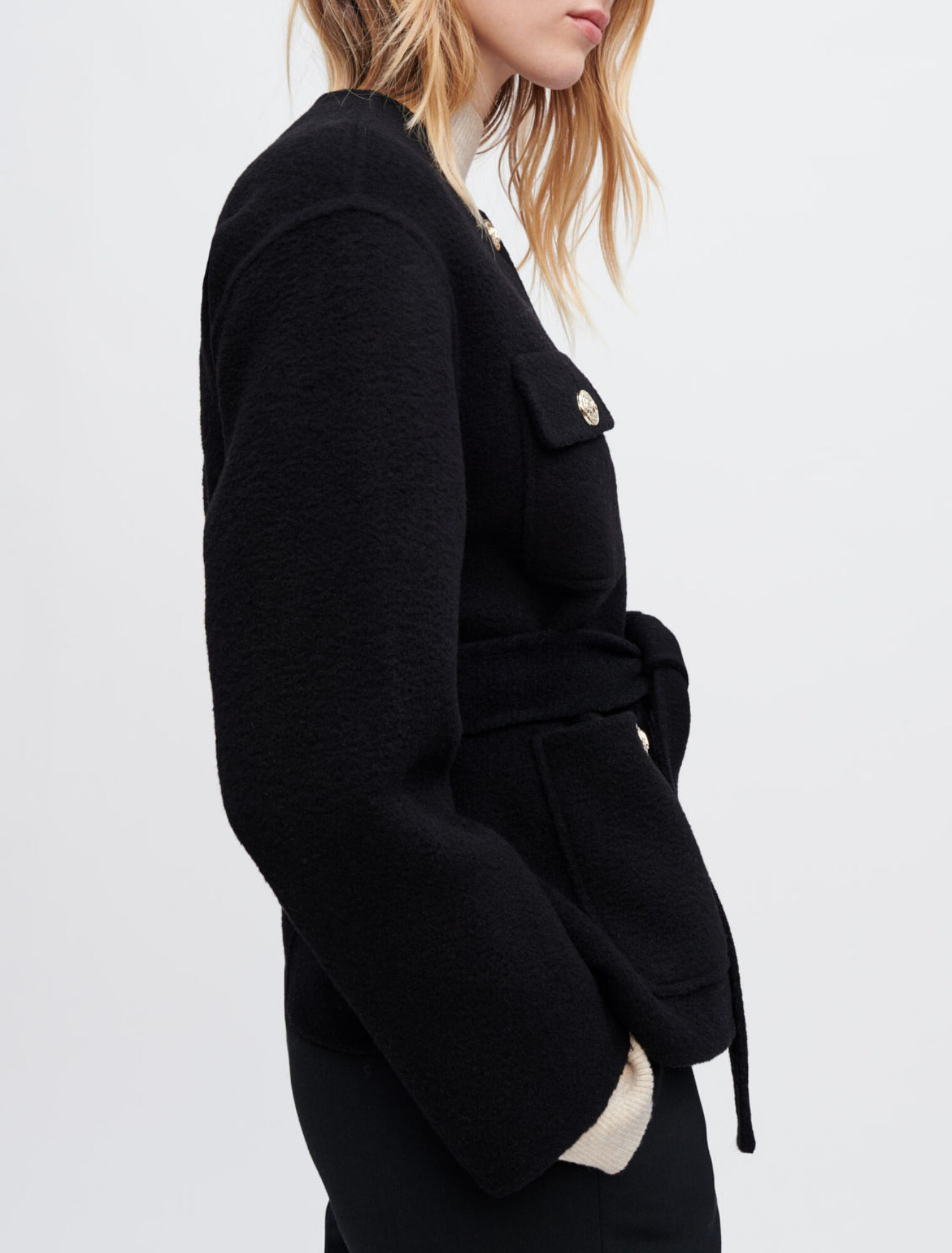 Manteau en double face texturé
